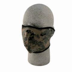 Digital Green Camo Face Neoprene 1/2 Face Mask